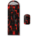 HOSIMA Dear Hunting Pattern Cold Weather Sleeping Bags for Kids Adults. | Black Light Weight Waterproof Sleeping Bags for Outdoors Hiking - color: Black-red