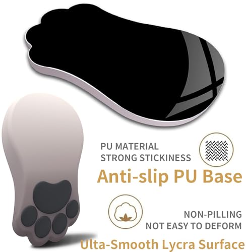 L-SPOUTTO Ergonomic Mouse Pad with Wrist Rest,Cute Cat Paw Mousepad Wrist Support,Comfortable Massage Design Computer Pain Relief Mouse Pad with Non-Slip PU Base for Desk Laptop Gaming,Gradual Brown - color: Gradual Brown