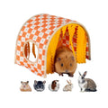 Small Pet Tunnel Hideout with Tassel & Peek Hole, Collapsible Guinea Pig Hideaway House, Breathable Summer Nest for Hamster, Chinchilla, Ferret, Rat, Small Animal Cage Accessories (S) - size: S（7.9"L x 9.8"W x 8.3"H）
