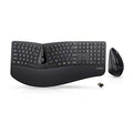 Perixx Periduo-605, Wireless Ergonomic Split Keyboard and Vertical Mouse Combo, Adjustable Palm Rest and Membrane Low Profile Keys, Black, US English Layout (11633) - style: Wireless