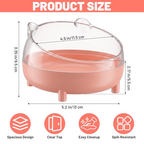 Hamster Sand Bath Container Hamster Bathtub Plastic Dust Bath Box | Hamsters Bathroom Toilet, Easy to Clean, for Dwarf Hamsters, Mice Gerbil, and Small Animals