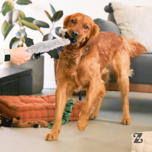 ZippyPaws Skinny Peltz No Stuffing Dog Toy Pack to Keep Them Busy - 18" | For Medium and Large Dogs, Squeaky Pet Toys, Unstuffed Chew Toys, Soft Plush Variety Pack, Fox, Raccoon, and Squirrel - style: Variety Pack - Large (3-pack)