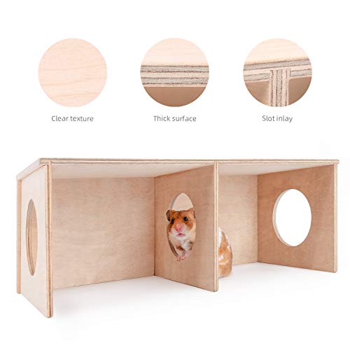 Niteangel Hamster Secret Peep Shed 2-Chamber Hideout & Tunnel Exploring Toys (Large - for Syrian Hamster) - size: Large - for Syrian Hamster
