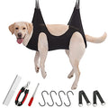 Guzekier Pet Dog Grooming Hammock Harness for Cats & Dogs, Dog Sling for Grooming, Dog Hammock Restraint Bag with Nail Clippers/Trimmer, Nail File, Pet Comb,Ear/Eye Care - size: L（Weight：45-80LB）