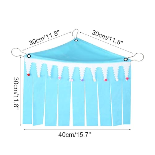 Guinea Pig Corner Hideout, Hanging Ferrets Habitat Hideaway, 3-Side Small Animal Hammock Toy for Hamsters, Squirrels, Chinchillas, Rabbits, Hedgehogs - color: blue