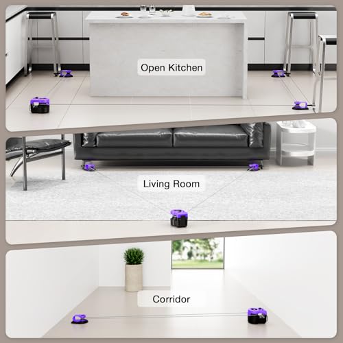 Interactive Cat Toys for Indoor Cats, Cat Treadmill Auto/Remote Control DIY Cat Mouse Hunting Toys, Keep Bored Kitten Dog Entertained to Chase, Feather Toy to Exercise Wheel-Purple - color: Purple