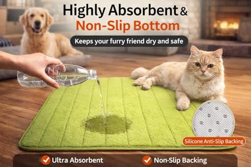 Washable Pet Bed Mat (23.6 x 15.8 Inch) – 3-Pack for Indoor/Outdoor Use, Soft Sleeping Mat for Cats, Small Pets, Kitty, Puppy, Rabbit – Cozy Bedding Pads for Pets Up to 20lbs
