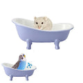 Summer Hamster Ceramic Bed Bathtub, Small Animal Ice Accessories Cage Hideout Toys，Bird Relax Habitat House, Sleep Pad Nest or Hamster, Food Bowl for Guinea Pigs/Squirrel/Chinchilla - color: violet