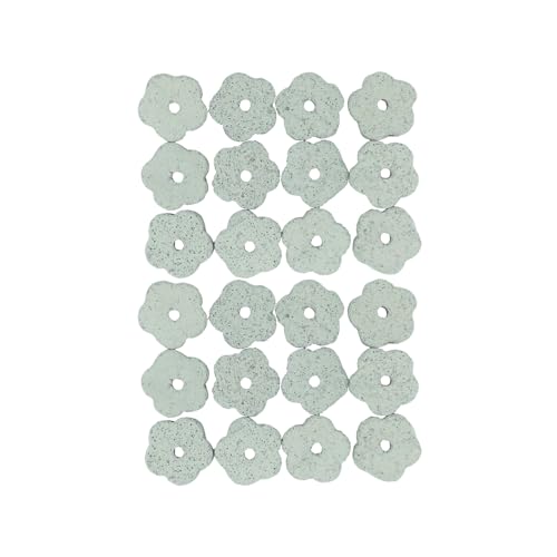 Shelltech Small Animal Lava Bites, Hamster Chew Toys Chew Treats Teeth Grinding Block for Hamster Chinchilla (24 Pieces - Flower) - size: 24 Pieces - Flower