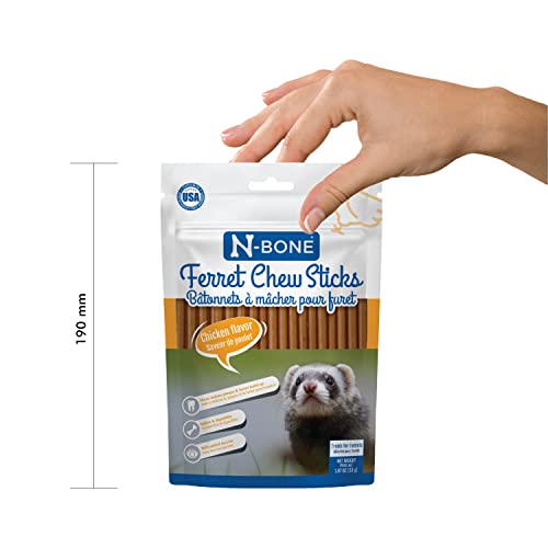 N-Bone Ferret Chew Sticks Chicken Flavor, 1.87-oz Bag (Pack of 2) - size: 1.87 Ounce (Pack of 2)