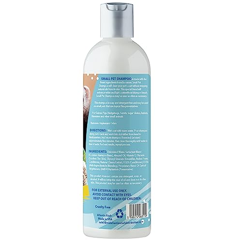 Small Critter Shampoo Bundle - 8oz Fragrance Free & 8oz No Rinse Shampoo for Ferrets, Guinea Pigs, Hedgehogs, Sugar Gliders, Rabbits & Hamsters - Small Animal Complete Bathing Set