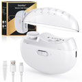 Electric Nail Clipper, 3-in-1 Dual-Speed Automatic Nail File, Toenail Trimmer with LED Light, Polishing and Dust Collection Functions, Suitable for Baby, Children, Adults, and Seniors (White)