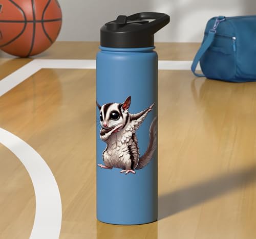 Sugar Glider, Dabbing | Kids, Girls, Boys | Sugar Glider Stainless Steel Insulated Water Bottle - color: Light Blue