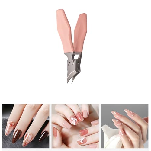 Angled Nail Clippers Pink Eagle Beak Oblique Slanted Curved Thick Professional Nail Clippers for Women Adult Men Ingrown - style: Classic