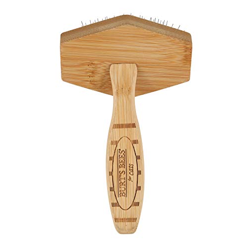 Burt's Bees for Pets Slicker Brush | Removes Loose Cat Fur, Prevents Matting | Ideal for Daily Grooming, Smooth Coat | Removes loose fur, prevents matting, ideal for daily grooming, smooth coat, gentle bristle design daily