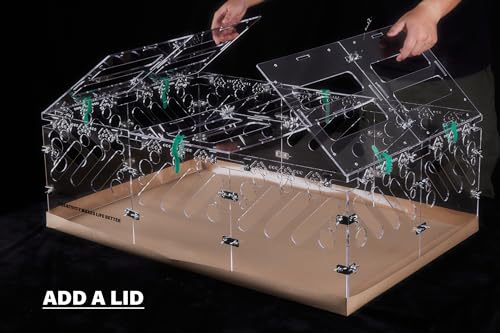 Acrylic Guinea Pig Cages - 4x2ft Small Animal Cage | DIY Extendable | Easy-to-Clean Disposable Bottom (Without Lid) - color: 2x4 ft Cage