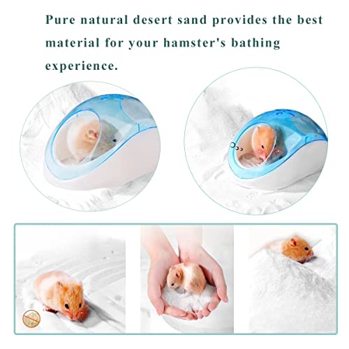 Hamster Bath Sand, 3lb Dust Free Desert Sand or Potty Litter Sand for Hamster Chinchillas Gerbil Syrian Mice Small Animals - color: White, size: 3lb