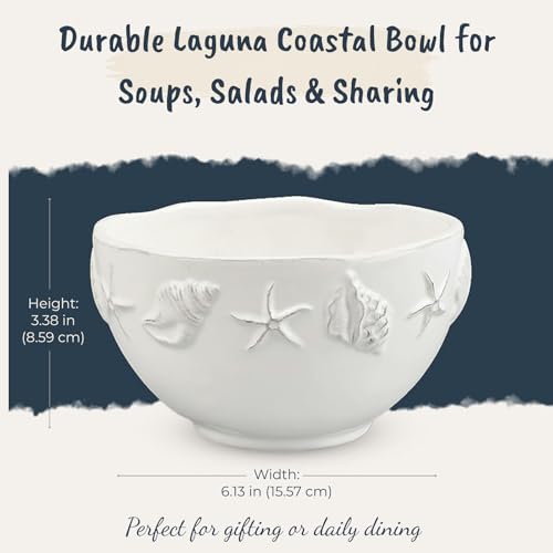 Blue Sky Ceramics Laguna Coastal 6'' Bowl White, Multi (20456)
