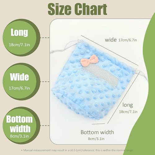 Sugar Glider Bonding Pouch Carrier Bag, 2-Pack Soft Fleece Small Animal Snuggle Sack with Breathable Mesh Window and Drawstring, Portable Nesting Bag for Hamsters and Rats.