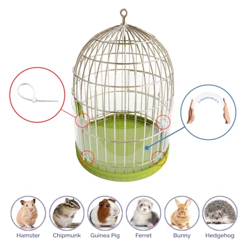 8 Pack Pet Cage Liner 8" x 11" with Holes Zip Ties Urine Guard Flexible and Pliable See Through Clear Acrylic Sheet Side Lining Habitat Siding Tiles Protection Cage Edge Liners by Marketing Holders - size: 8” x 11” 8 Pack