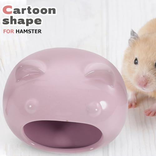 Milisten Ceramic Hamster Hideout for Small Pets Cute Hamster House Cooling Features Guinea Pigs and Hedgehogs Cozy Bed