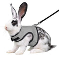 Gray Bunny Harness and Leash Set Ferret Harness Rabbit Vest, S | Quick-release, Breathable, Escape Proof, Suit For 1-2 Months Rabbit Ferret Guinea Pig Small Animals - color: Grey, size: S