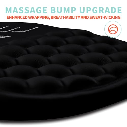 Ergonomic Mouse Pad Wrist Support with Memory Foam Massage Bulge, Carpal Tunnel Pain Relief Mousepad Wrist Rest for Mouse(12x8 inch, I Am Fine) - color: Kg022-i Am Fine