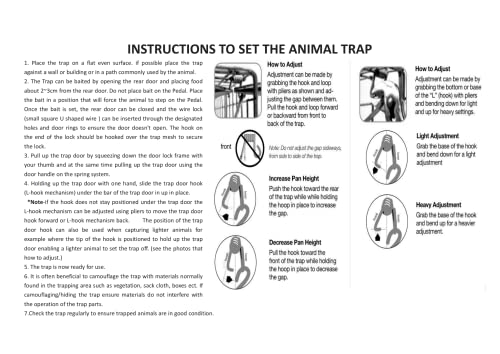 Faicuk Large Collapsible Humane Live Animal Cage Trap for Raccoon, Opossum, Stray Cat, Rabbit, Groundhog and Armadillo 32 x 11 x 13 Inch - size: 32" x 11" x 13"