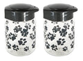 Lixit® Dog Treat Plastic Jar - Airtight Food and Treat Storage Jars for Dogs, Cats, Small Animals and Birds - Made in USA (Paw Prints - Gray, 64 Ounce (Pack of 2)) - size: 64 Ounce (Pack of 2)