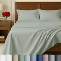 California Design Den Certified 100% Egyptian Cotton Full Size Sheets Set | Backed by Good Housekeeping Seal, Light & Airy Soft Sateen, 15" Deep Pocket, All-Around Elastic, 4pc Set - Meadow Grey - color: Meadow Grey, size: Full
