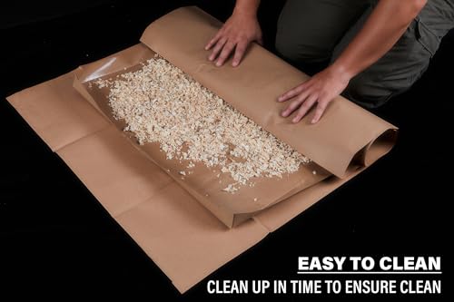 3x3ft Cage Disposable Bottom (1-Month Supply) - Disposable Waterproof Kraft Paper (4 Sheets) - size: 3X3FT