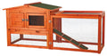 TRIXIE natura Outdoor Rabbit Hutch with Run - Small Elevated Rabbit Cage with Non-Slip Ramp - Small Animal House with Large Playpen, Hinged Roof & Pull-Out Tray - in Natural - style: Extra-Small Rabbit Hutch