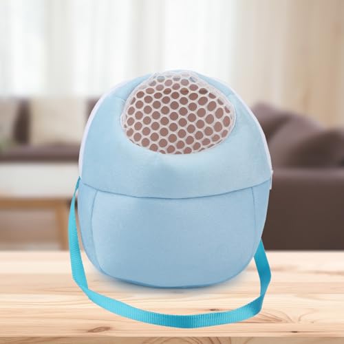 Hypeety Pet Carrier Bag Breathable Portable Travel Backpack for Guinea Pig | Breathable mesh pouch, hands-free sling outgoing bag, secure zipper, for hedgehog/hamsters/sugar glider/chinchilla, blue - color: Blue