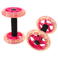 Kisangel 2pcs Dual Ab Roller Wheel, Abdominal Dumbbell Equipment | Sponge Handles for Core Workout Fitness Training Tool for Home Gym Men and Women