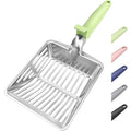 Metal Cat Litter Scoop, Large Cat Scooper with Deep Shovel & Dual Sifting Holes for Fast & Precise Sifting, Space Aluminum Kitty Litter Scooper with Long Handle & Easy-to-Hang Hook - Mint - color: Mint