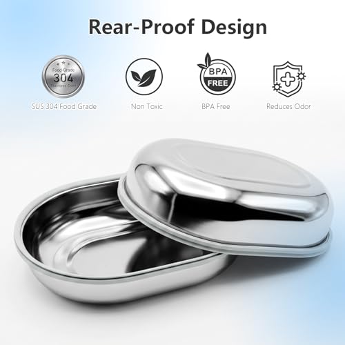 Stainless Steel Bowl for Automatic Pet Feeder, SUS 304, 2 Bowls with 1 Mat
