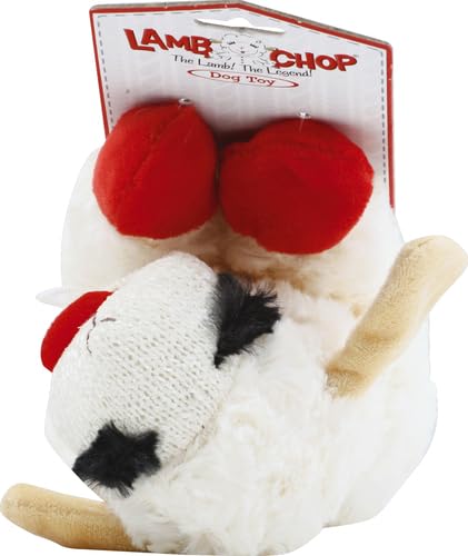 Multipet Lamb Chop Dog Plush Toy - Squeaky Toy for Small & Medium Dogs - Extra Soft Plush - Stuffed Animal for Cuddling & Playing (10", Cream, 5 Squeakers) (Pack of 2) - size: 10" (Pack of 2), style: Lambchop