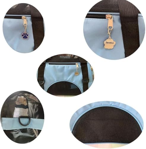 ZaneSun Cat Carrier,Soft-Sided Pet Travel Carrier for Cats,Dogs Puppy Comfort Portable Foldable Pet Bag Airline Approved (Small Blue) - color: Small-Blue