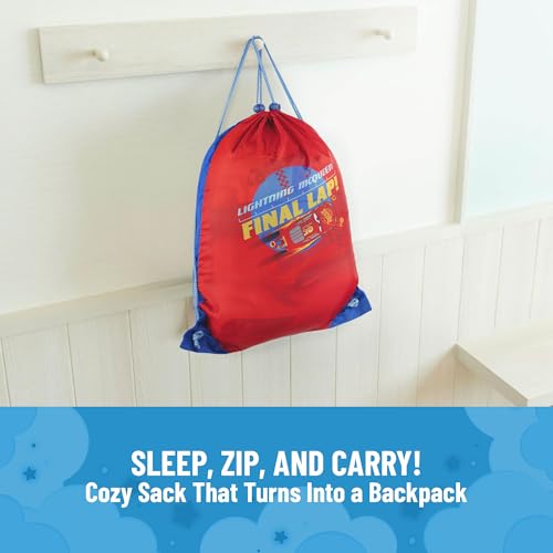 Jay Franco Disney Pixar Cars One of A Kind Slumber Sack - Cozy & Warm Kids Lightweight Slumber Bag/Sleeping Bag - Featuring Lighting McQueen - color: Red - Cars