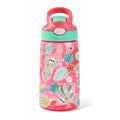 Kids Plastic Water Bottle - Sloth Water Bottle for Kids, 14oz Plastic Water Bottles with Straw Lid, Leakproof BPA-Free Cute Sloth Water Bottles for Home Sports Travel, Pop-Up Straw Cover, Pink - color: Sloth