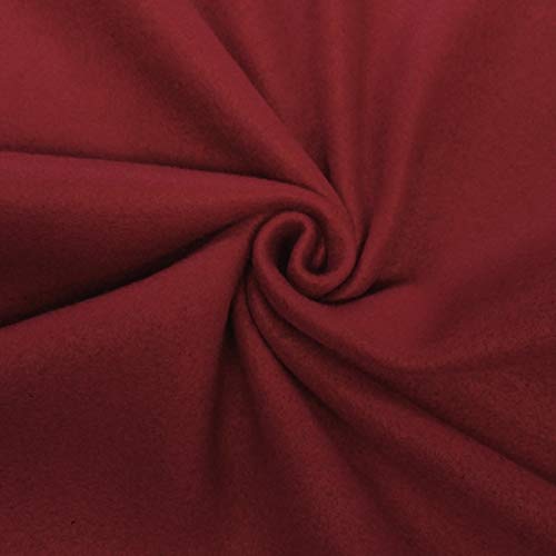 Barcelonetta | Fleece Fabric | Blanket Fabric | 36"X60" | Polar Fleece | Soft, Plush, Anti-Pill | Poncho, Pillow Cover, PJ Pants, Cushion, Liners, Eye Mask (Burgundy, 1 Yard) - color: Burgundy, size: 1 Yard