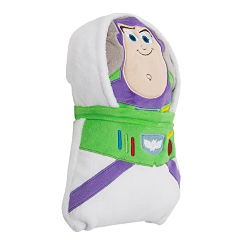 NoJo Disney Toy Story It's Play Time White, Green, and Purple, Buzz Lightyear Shaped Toddler Blanket - color: Toy Story - Buzz Lightyear Shaped