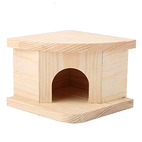 Joyzan Hamster Hideout Wooden House, Chamber Mouse Playing Hiding Chewable | Ventilated Hut Pet Woodland Habitats Decor Small Animals Secret Peep Shed Dwarf Syrian Chinchillas Gerbils Hedgehog Rats Mice