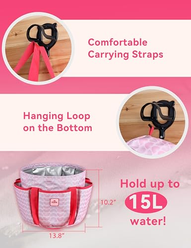 Horse Grooming Kit, 9 Piece Grooming Brush Set with Silicone Curry Comb for Bathing & Shedding Pink Garnet - color: Pink Garnet