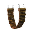 Flex Bridge (Small) - Bendable Natural Wooden Suspension Bridge Cage Accessory Climbing Toy - Sugar Gliders, Rats, Chinchillas, Ferrets, Parrots, Birds, Hamsters, Hedgehogs, Guinea Pigs, Monkeys - size: Small