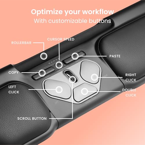 Contour Ergonomic Wireless Bundle RollerMouse Pro3 Ergonomic Mouse & Balance Full-Size Keyboard Combo Central Pointing Device for RSI, Carpal Tunnel Relief & Comfortable Office Work Setup