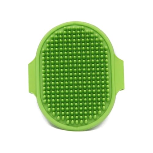 Pet Bathing Brush for Dogs and Cats, Silicone Grooming Brush Green | Shampoo, Soft Rubber Curry Brush for Shedding and Massage, Deshedding Tool for Pet Hair Removal - color: Green