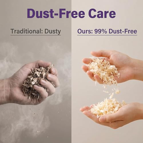 Natural Aspen Shavings Pet Bedding 4.5 Lb, Low-Dust & Chemical-Free, Ultra-Absorbent Cage Litter for Hamsters, Rabbits, Gerbils & Small Animals, Biodegradable Wood Shavings（70L Before Compression）