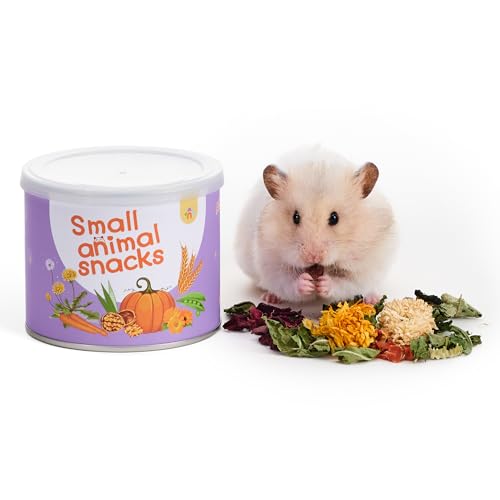 Niteangel Hamster Snack & Treats Toy: - Small Animal Natural Treat Mix for Dwarf Syrian Robo Hamsters Gerbils Mice Lemmings Degus or Other Small-Sized Pets (Vegetable Combo - 40g)