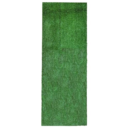 Ottomanson Artificial Grass Runner Lite 31" x 20' | Fake Grass for Pathway, Side Yard & Patio Border, Outdoor Turf Runner with Drainage Holes, UV Resistant - size: 20-ft